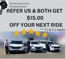 Refer A Mate and get a $15 Travel Voucher Each from My Getaway Driver
