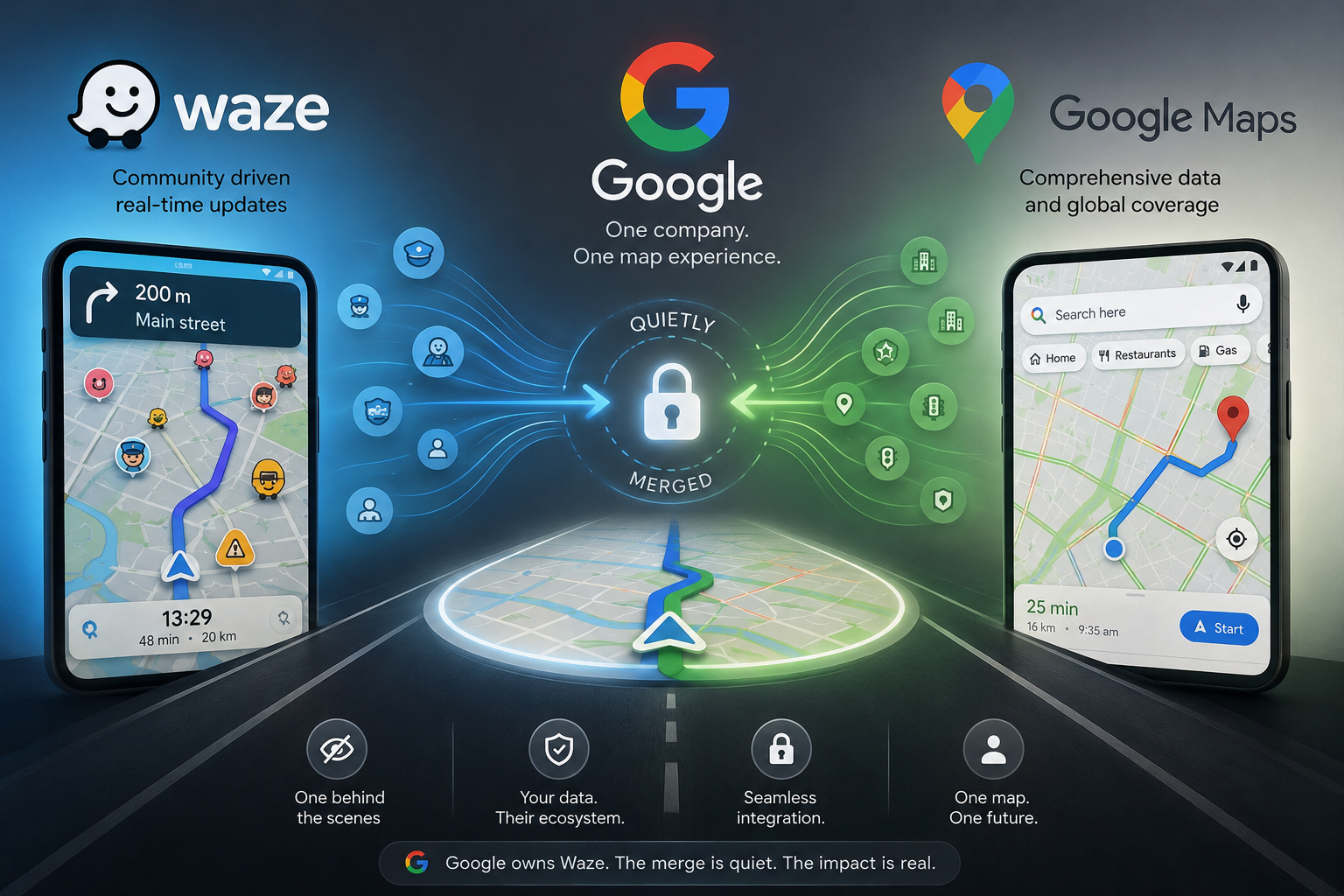 waze vs google maps merge